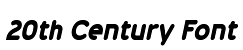 20th Century Font Font Image