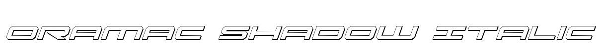 Oramac Shadow Italic Font Image