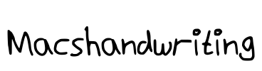 Macshandwriting Font Image