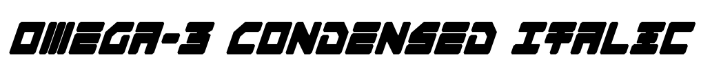 Omega-3 Condensed Italic Font Image