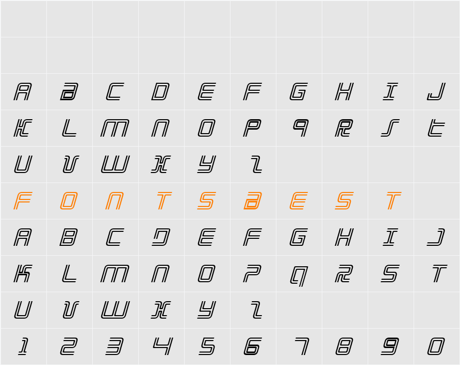 Election Day Italic Character Map