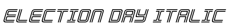 Election Day Italic Font Image