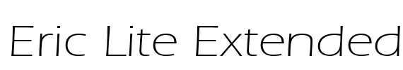 Eric Lite Extended Font Image