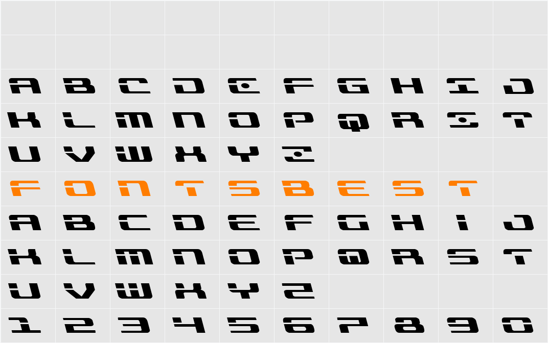 Troopers Expanded Leftalic Character Map