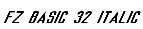 FZ BASIC 32 ITALIC Font Image