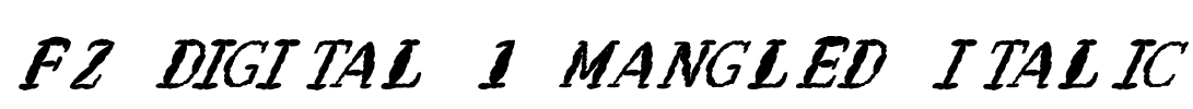 FZ DIGITAL 1 MANGLED ITALIC Font Image