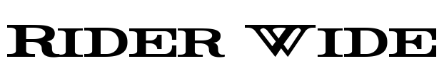 Rider Wide Font Image