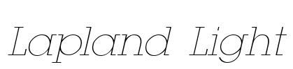 Lapland Light Font Image
