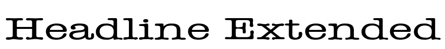 Headline Extended Font Image
