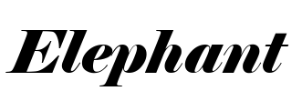 Elephant Font Image