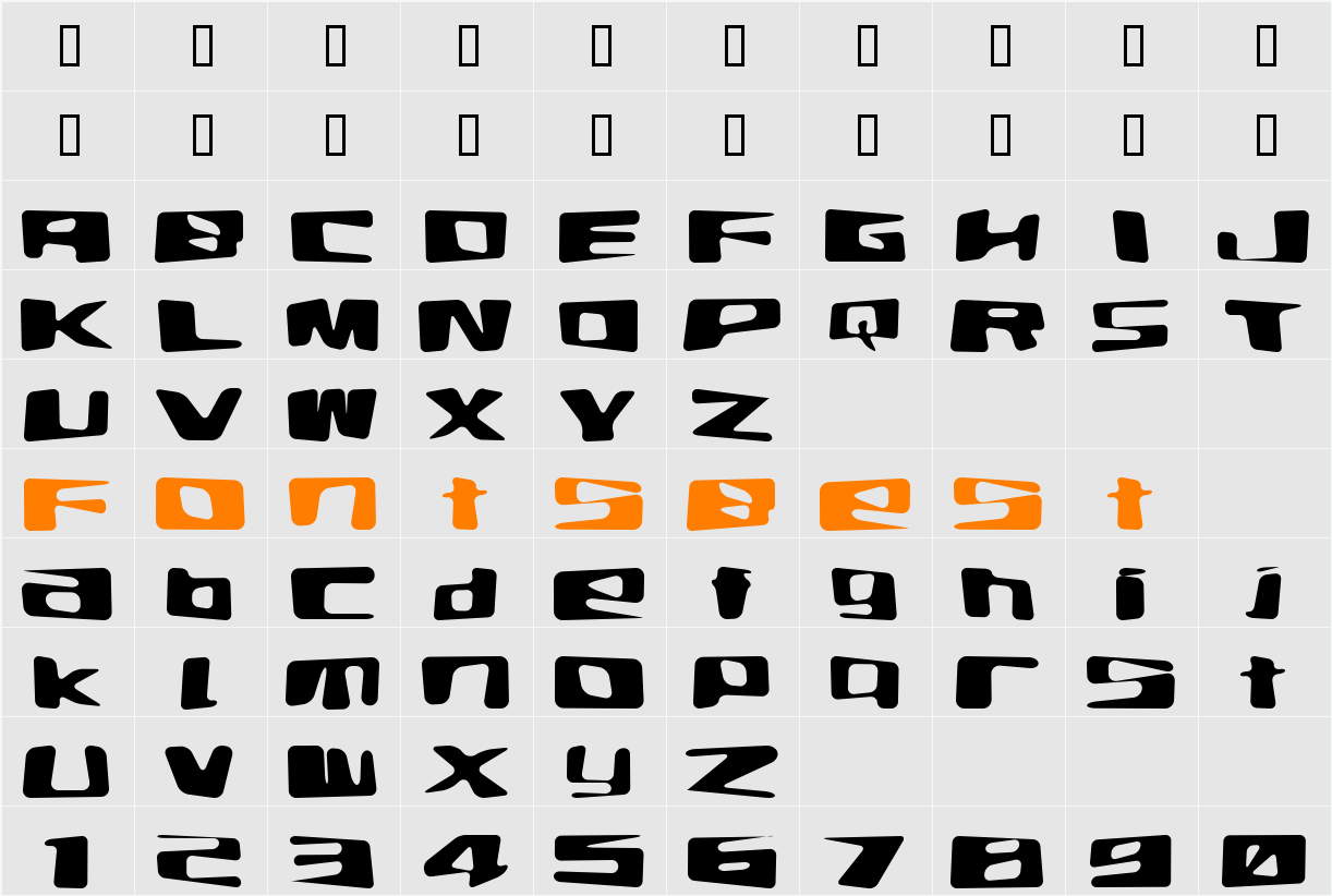 eLab Character Map