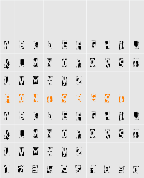 HandNegativ Character Map