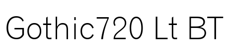 Gothic720 Lt BT