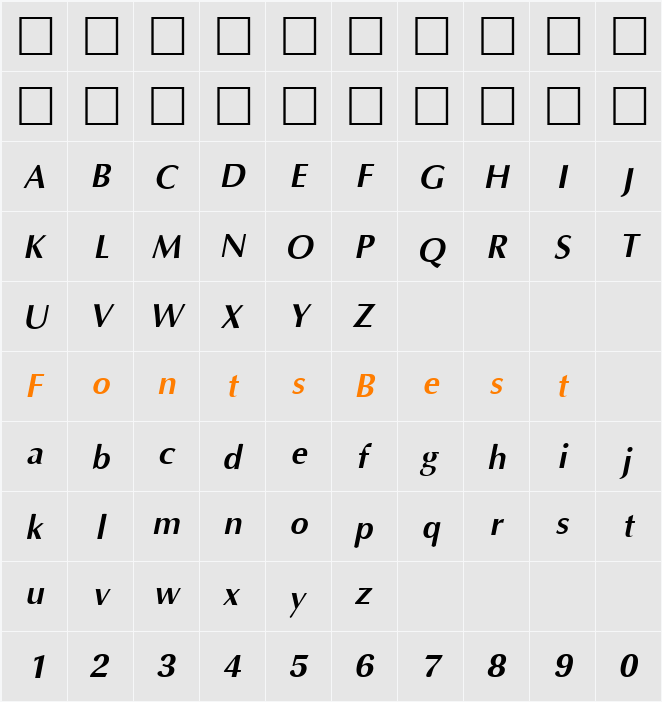 PSL-Asadong Character Map