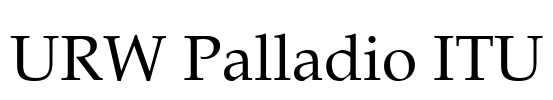 URW Palladio ITU Font Image