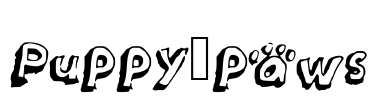 Puppy_paws Font Image