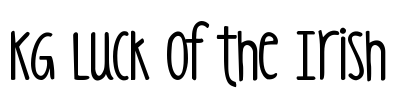 KG Luck of the Irish Font Image