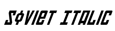 Soviet Italic Font Image