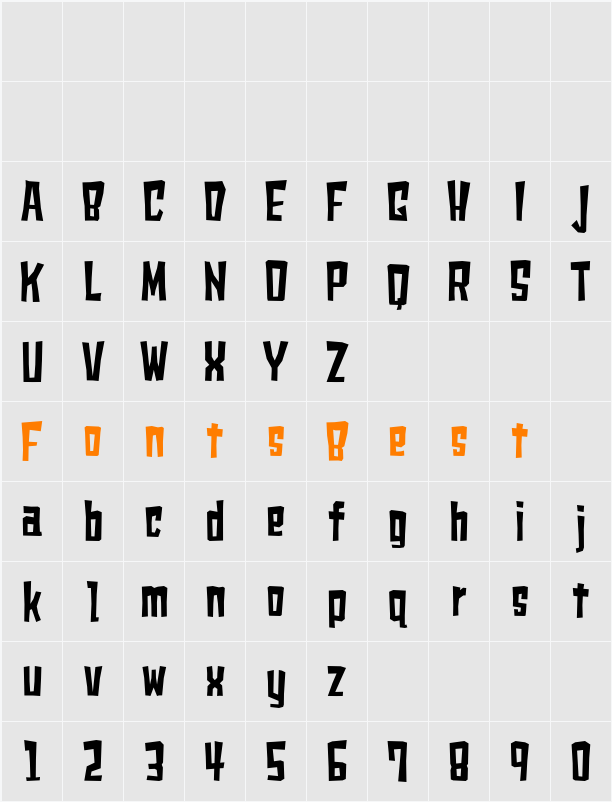 shears Character Map