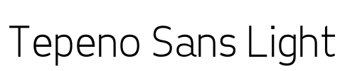 Tepeno Sans Light Font Image