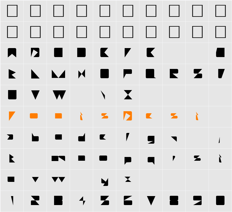 MAJORIE Character Map