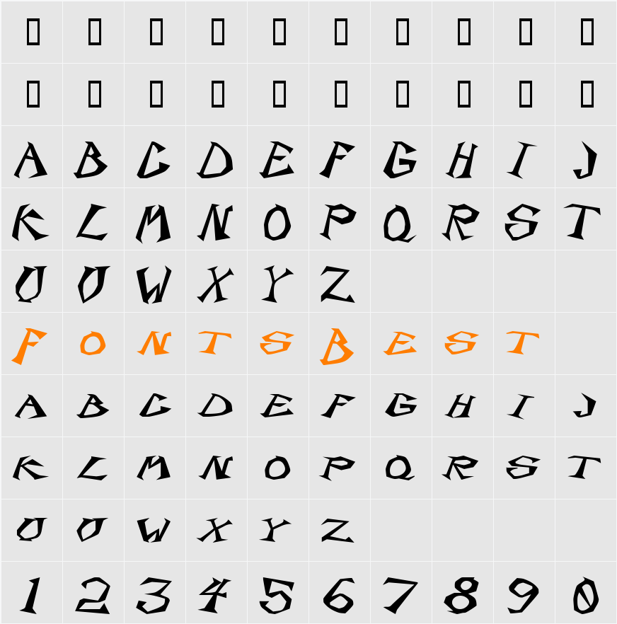ScorpionExtended Character Map