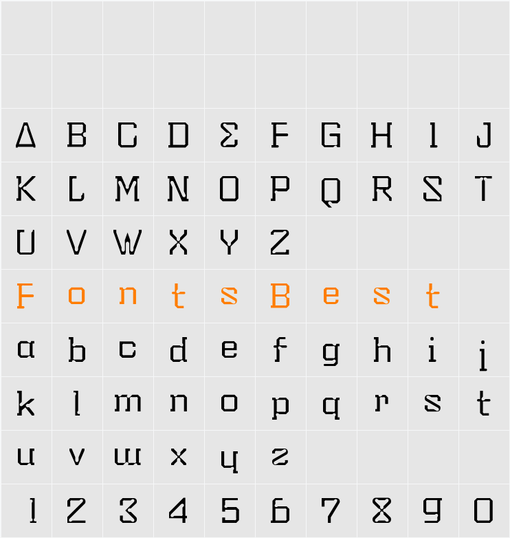SHAPELESS Character Map