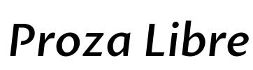 Proza Libre Font Image