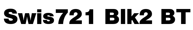 Swis721 Blk2 BT Font Image