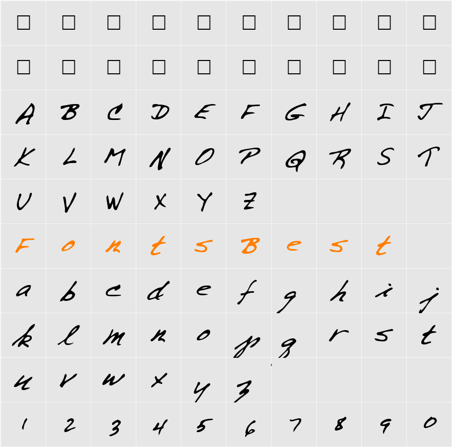 Tomas Character Map