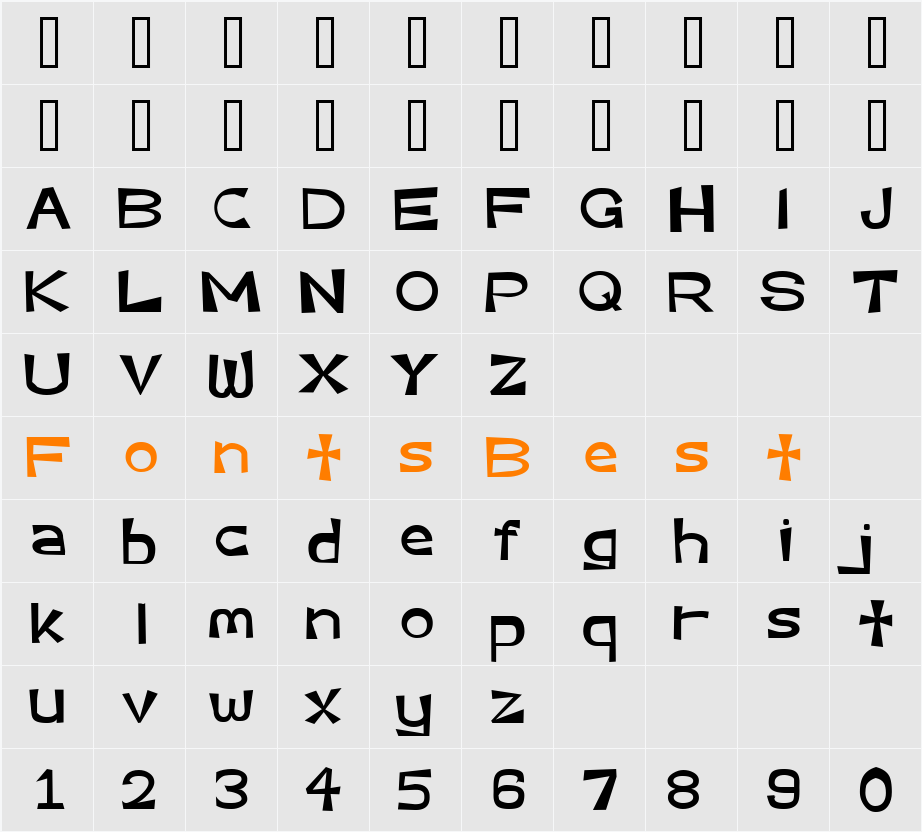 Very Assy Character Map