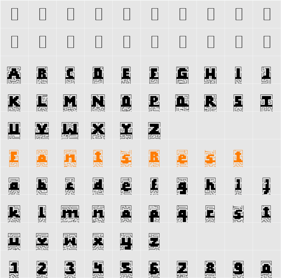 Labyrinth2 Becker Character Map