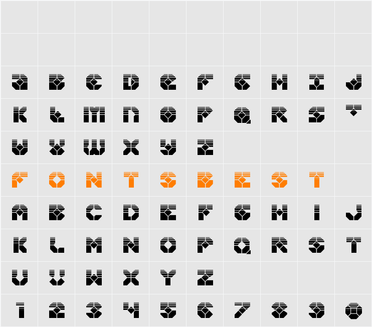 Zoom Runner Halftone Character Map