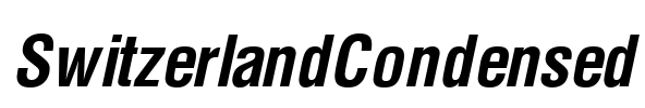 SwitzerlandCondensed Font Image