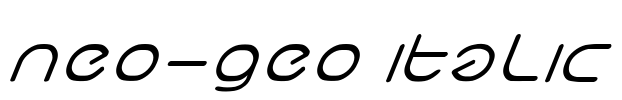 neo-geo italic Font Image