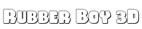 Rubber Boy 3D Font Image