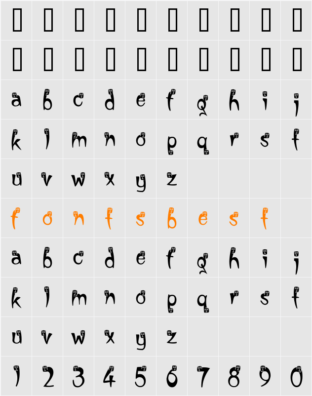 Shazi Character Map