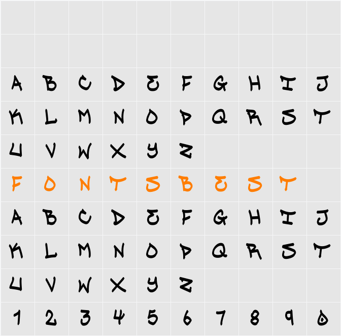 MR SKAE Character Map