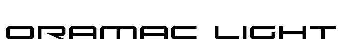 Oramac Light Font Image