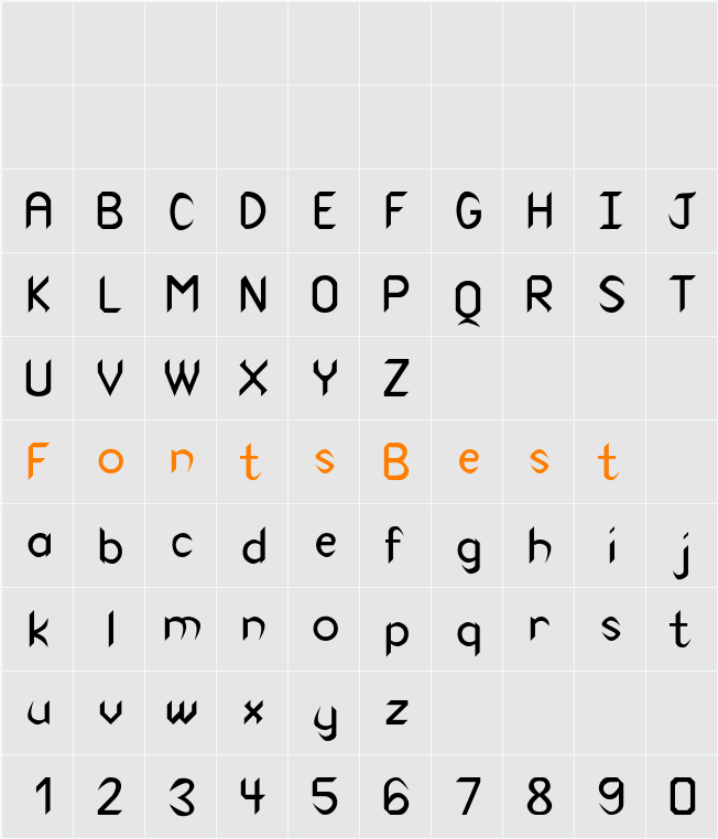 PCCoptath Character Map