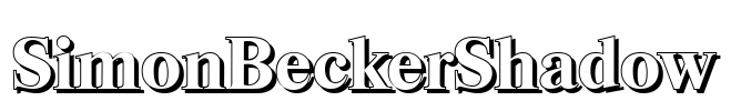 SimonBeckerShadow Font Image