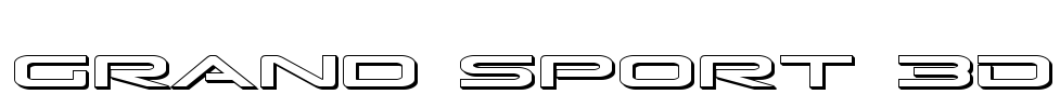 Grand Sport 3D Font Image