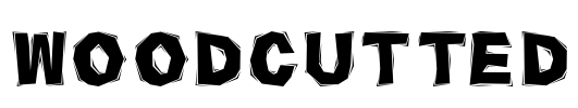 WoodCutted Font Image