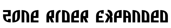 Zone Rider Expanded Font Image