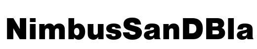 NimbusSanDBla Font Image