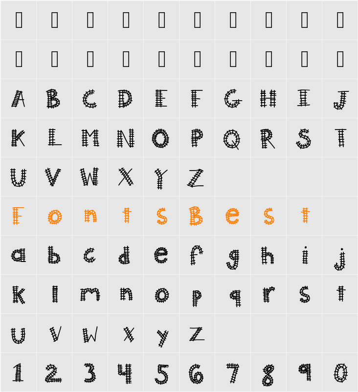 KBAllAboard Character Map