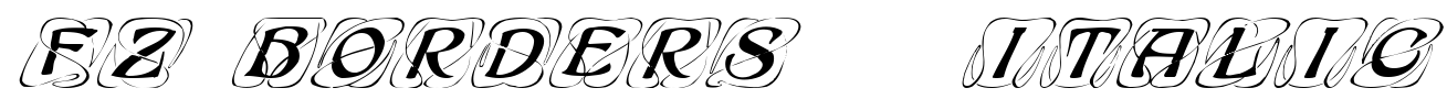 FZ BORDERS 11 ITALIC Font Image