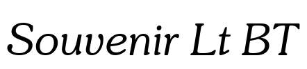 Souvenir Lt BT Font Image