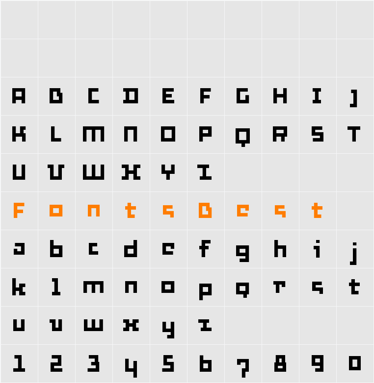 Thirtysix Character Map