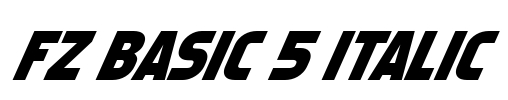FZ BASIC 5 ITALIC Font Image